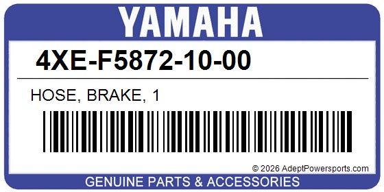 Yamaha 4XE-F5872-10-00 Hose, Brake, 1