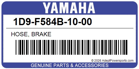 Yamaha 1D9-F584B-10-00 Hose, Brake