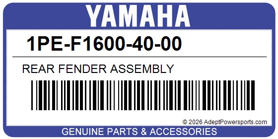 Yamaha 1PE-F1600-40-00 Rear Fender Assembly