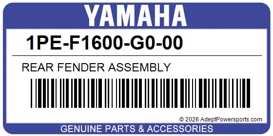 Yamaha 1PE-F1600-G0-00 Rear Fender Assembly
