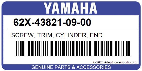 Yamaha 62X-43821-09-00 Screw, Trim, Cylinder, End