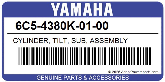Yamaha 6C5-4380K-01-00 Cylinder, Tilt, Sub, Assembly