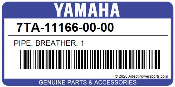 Yamaha 7TA-11166-00-00 Pipe, Breather, 1