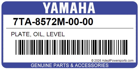 Yamaha 7TA-8572M-00-00 Plate, Oil, Level