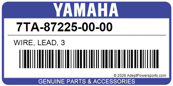 Yamaha 7TA-87225-00-00 Wire, Lead, 3