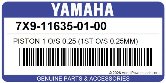 Yamaha 7X9-11635-01-00 Piston 1 O/S 0.25 (1St O/S 0.25Mm)