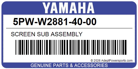 Yamaha 5PW-W2881-40-00 Screen Sub Assembly