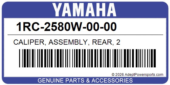 Yamaha 1RC-2580W-00-00 Caliper, Assembly, Rear, 2