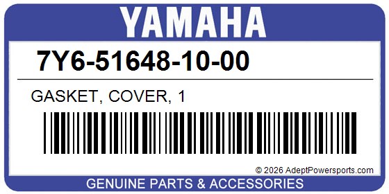 Yamaha 7Y6-51648-10-00 Gasket, Cover, 1