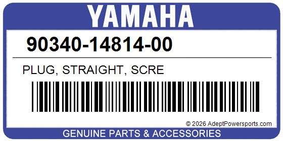 Yamaha 90340-14814-00 Plug, Straight, Scre