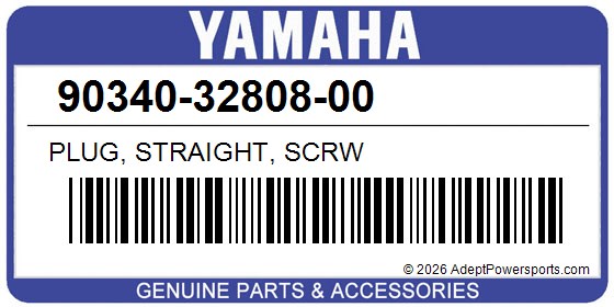 Yamaha 90340-32808-00 Plug, Straight, Scrw