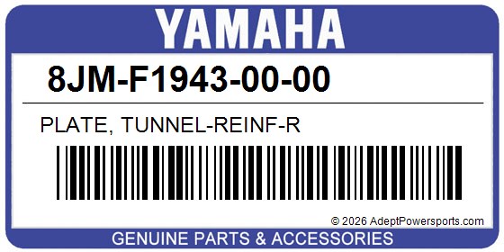 Yamaha 8JM-F1943-00-00 Plate, Tunnel-Reinf-R