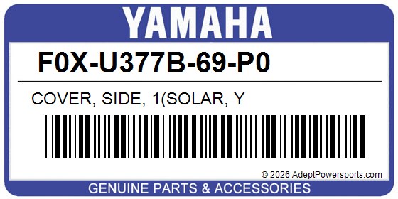 Yamaha F0X-U377B-69-P0 Cover, Side, 1(Solar, Y