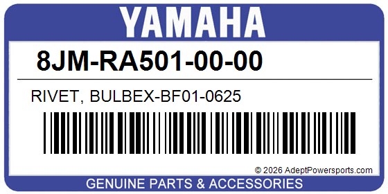 Yamaha 8JM-RA501-00-00 Rivet, Bulbex-Bf01-0625