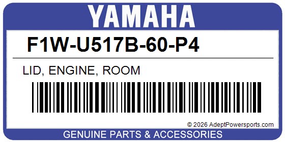 Yamaha F1W-U517B-60-P4 Lid, Engine, Room