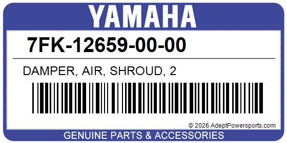 Yamaha 7FK-12659-00-00 Damper, Air, Shroud, 2
