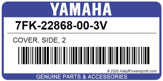 Yamaha 7FK-22868-00-3V Cover, Side, 2