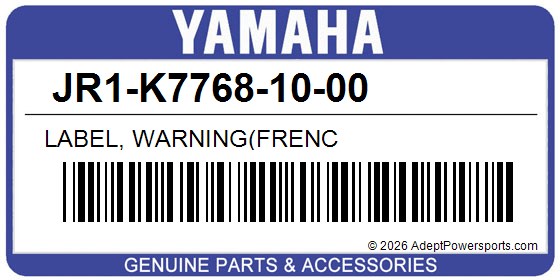 Yamaha JR1-K7768-10-00 Label, Warning(Frenc