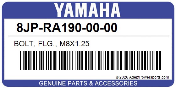 Yamaha 8JP-RA190-00-00 Bolt, Flg., M8x1.25