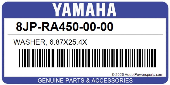 Yamaha 8JP-RA450-00-00 Washer, 6.87X25.4X