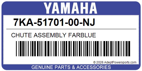Yamaha 7KA-51701-00-NJ Chute Assembly Farblue