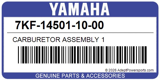 Yamaha 7KF-14501-10-00 Carburetor Assembly 1