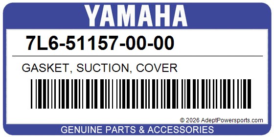 Yamaha 7L6-51157-00-00 Gasket, Suction, Cover