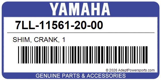 Yamaha 7LL-11561-20-00 Shim, Crank, 1