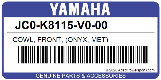 Yamaha JC0-K8115-V0-00 Cowl, Front, (Onyx, Met)