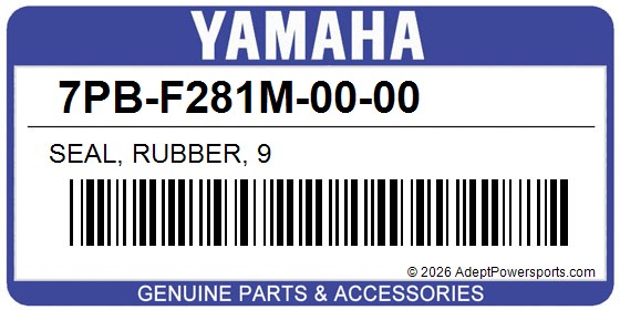Yamaha 7PB-F281M-00-00 Seal, Rubber, 9