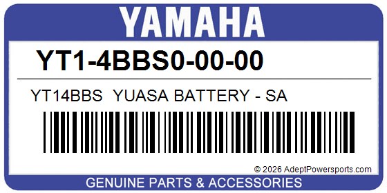Yamaha YT1-4BBS0-00-00 Yt14bbs  Yuasa Battery - Sa