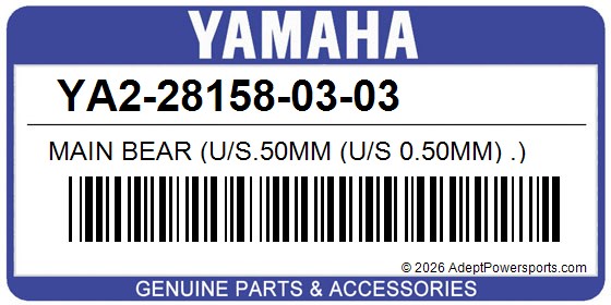 Yamaha YA2-28158-03-03 Main Bear (U/S.50Mm (U/S 0.50Mm) .)