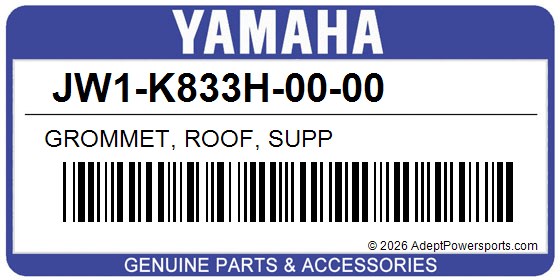 Yamaha JW1-K833H-00-00 Grommet, Roof, Supp