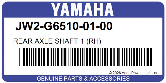 Yamaha JW2-G6510-01-00 Rear Axle Shaft 1 (Rh)