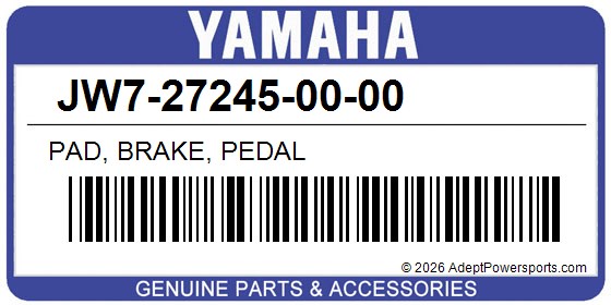 Yamaha JW7-27245-00-00 Pad, Brake, Pedal