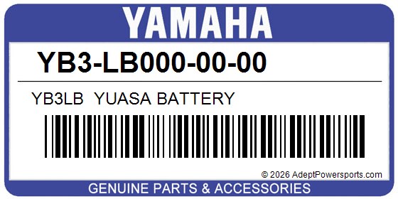 Yamaha YB3-LB000-00-00 Yb3lb  Yuasa Battery