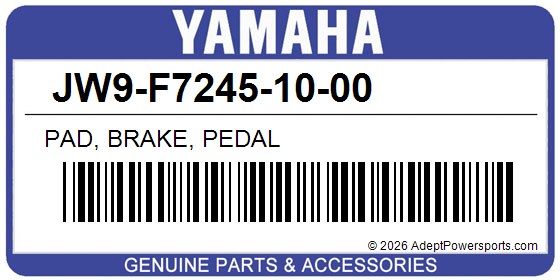 Yamaha JW9-F7245-10-00 Pad, Brake, Pedal
