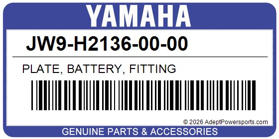 Yamaha JW9-H2136-00-00 Plate, Battery, Fitting