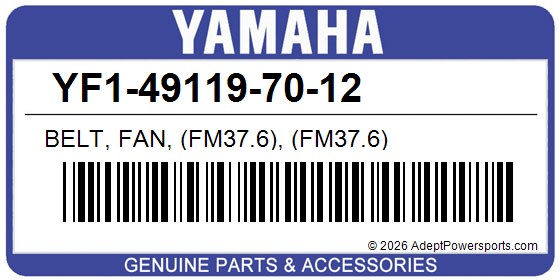 Yamaha YF1-49119-70-12 Belt, Fan, (Fm37.6), (Fm37.6)