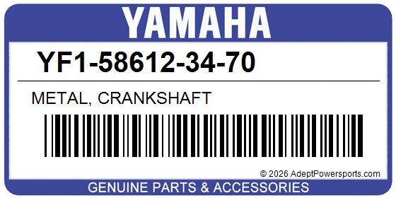 Yamaha YF1-58612-34-70 Metal, Crankshaft