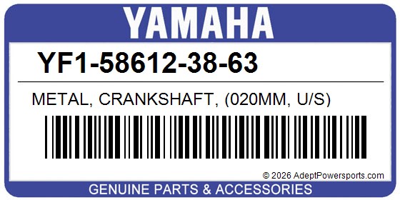 Yamaha YF1-58612-38-63 Metal, Crankshaft, (020Mm, U/S)