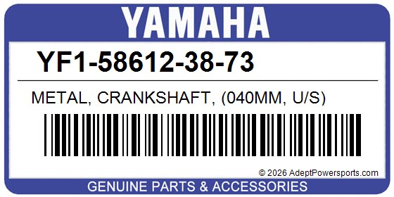 Yamaha YF1-58612-38-73 Metal, Crankshaft, (040Mm, U/S)