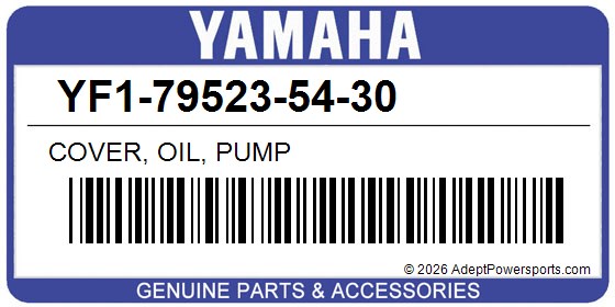 Yamaha YF1-79523-54-30 Cover, Oil, Pump