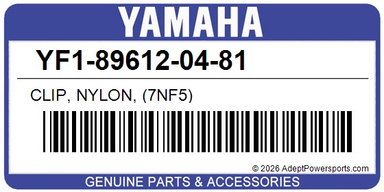Yamaha YF1-89612-04-81 Clip, Nylon, (7Nf5)