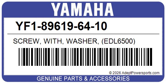 Yamaha YF1-89619-64-10 Screw, With, Washer, (Edl6500)