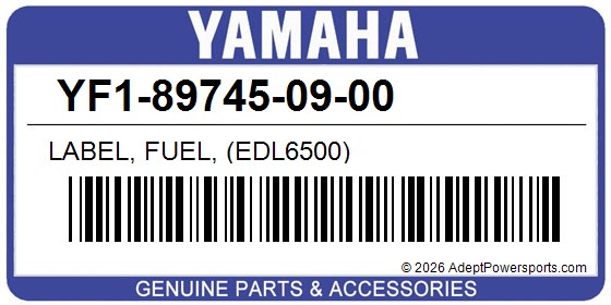 Yamaha YF1-89745-09-00 Label, Fuel, (Edl6500)