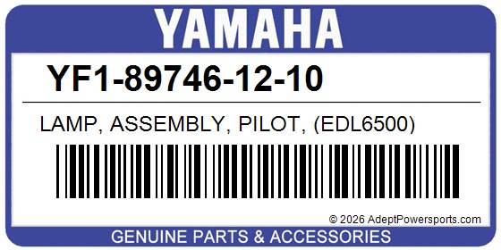 Yamaha YF1-89746-12-10 Lamp, Assembly, Pilot, (Edl6500)