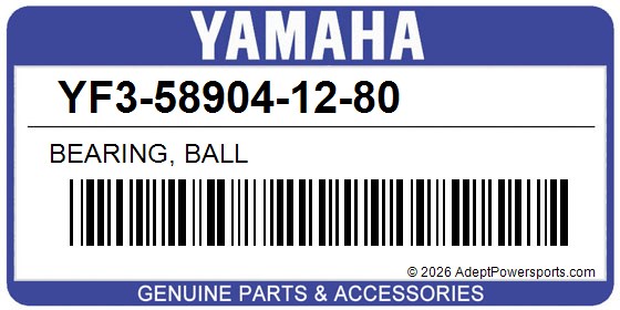 Yamaha YF3-58904-12-80 Bearing, Ball
