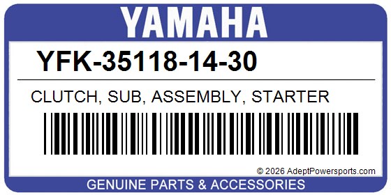 Yamaha YFK-35118-14-30 Clutch, Sub, Assembly, Starter