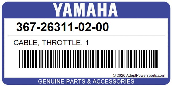 Yamaha 367-26311-02-00 Cable, Throttle, 1